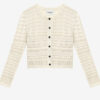 Ajaline kort strikket cardigan med åpent mønster Ajaline kort strikket cardigan med åpent mønster