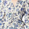 Albini lang kjole i stretch-silke med print