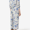 Albini lang kjole i stretch-silke med print