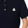 Althea polo i bomulls- og ullblanding med logo Althea polo i bomulls- og ullblanding med logo