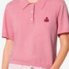 Althea polo i bomulls- og ullblanding med logo Althea polo i bomulls- og ullblanding med logo