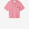 Althea polo i bomulls- og ullblanding med logo Althea polo i bomulls- og ullblanding med logo
