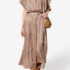 Ansley lang blomstret silkekjole i jacquard
