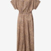 Ansley lang blomstret silkekjole i jacquard