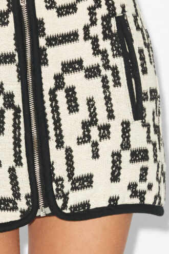 Arono kort skjørt i bomullsjacquard