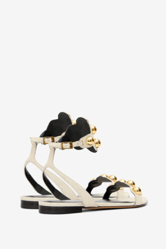 Aselda suede sandaler med juveler