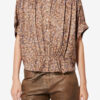 Azalea blomstret silke-jacquard-bluse Azalea blomstret silke-jacquard-bluse