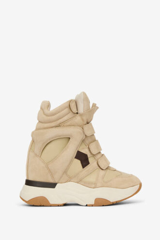 Balskee høye sneakers i semsket skinn med kilehæl