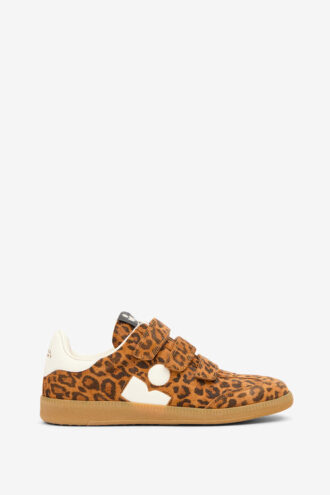 Beth lave sneakers i trykt semsket kalveskinn