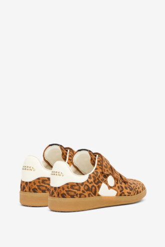Beth lave sneakers i trykt semsket kalveskinn