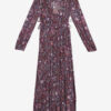 Briane lang kjole i crepe med print