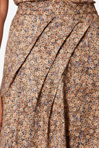 Cacia blomstret silke-jacquard underskjørt