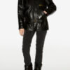 Caitlyn skinnjakke i bikerstil