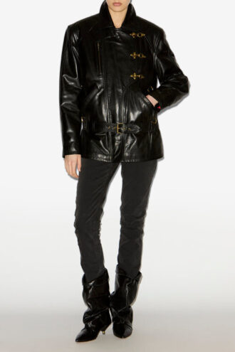 Caitlyn skinnjakke i bikerstil Caitlyn skinnjakke i bikerstil