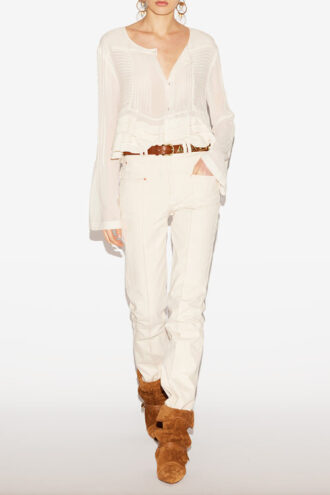 Carolia Plissert kreppbluse