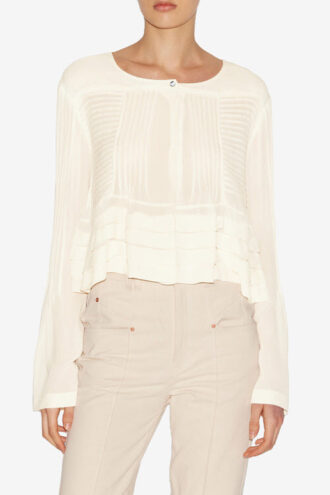 Carolia Plissert kreppbluse