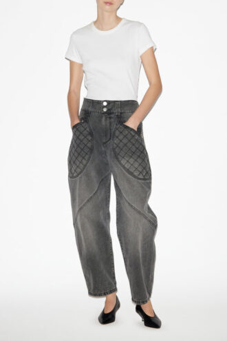 Catarina denimjeans med quiltede detaljer Catarina denimjeans med quiltede detaljer