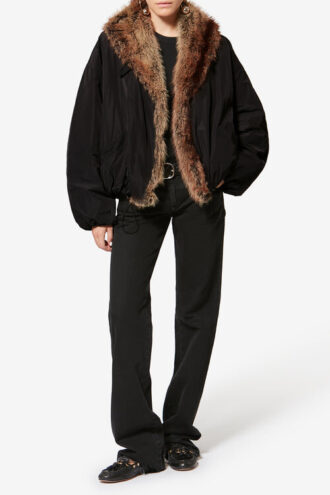 Charone kort parkas med fuskepelsfôr Charone kort parkas med fuskepelsfôr