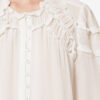 Christa bomullsbluse med rynk Christa bomullsbluse med rynk