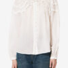 Christa bomullsbluse med rynk Christa bomullsbluse med rynk