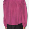 Christa bomullsbluse med rynk