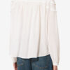 Christa bomullsbluse med rynk Christa bomullsbluse med rynk