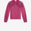 Christa bomullsbluse med rynk