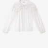 Christa bomullsbluse med rynk Christa bomullsbluse med rynk