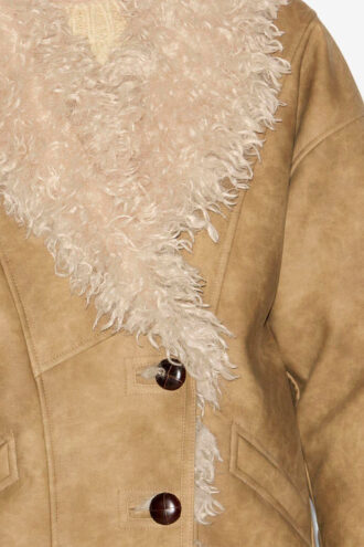 Clea Faux Shearling-kåpe