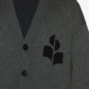 Curtis cardigan i ull og bomull med logo