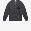 Curtis cardigan i ull og bomull med logo