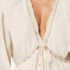 Damya Frilly bomulls- og linngaze-kjole