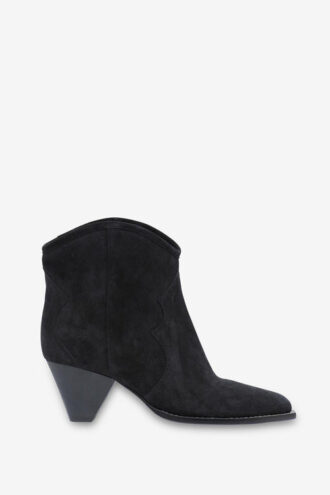 Darizo høyhælte cowboyboots i semsket kalveskinn Darizo høyhælte cowboyboots i semsket kalveskinn