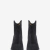 Darizo høyhælte cowboyboots i semsket kalveskinn
