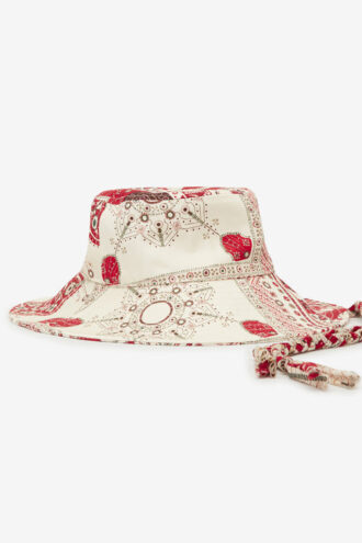 Delya bomullsbandana-printlue