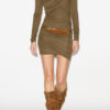 Denise kort drapert jerseykjole Denise kort drapert jerseykjole