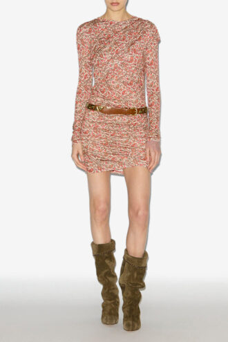 Denise kort drapert jerseykjole Denise kort drapert jerseykjole
