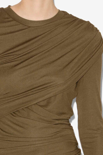 Denise kort drapert jerseykjole Denise kort drapert jerseykjole