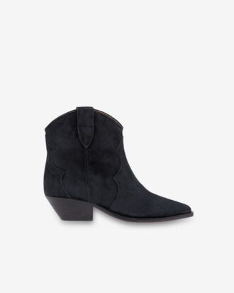 Dewina cowboyboots i semsket kalveskinn Dewina cowboyboots i semsket kalveskinn