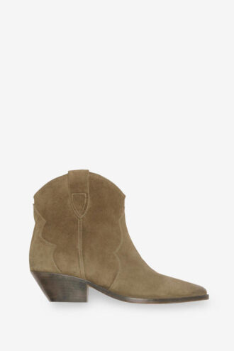 Dewina cowboyboots i semsket kalveskinn Dewina cowboyboots i semsket kalveskinn