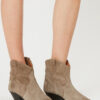 Dewina cowboyboots i semsket kalveskinn