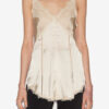 Diandra sateng- og blonderbluse Diandra sateng- og blonderbluse