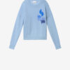 Drany tofarget mohairgenser med logo Drany tofarget mohairgenser med logo
