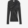 Dressi drapert lurex jersey-top
