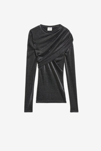 Dressi drapert lurex jersey-top Dressi drapert lurex jersey-top