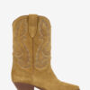 Duerto broderte cowboyboots i semsket kalveskinn