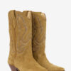 Duerto broderte cowboyboots i semsket kalveskinn