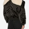 Elisa kort quiltet satengkåpe