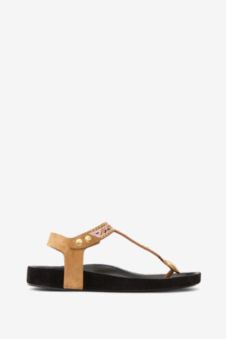Enore broderte skinnsandaler