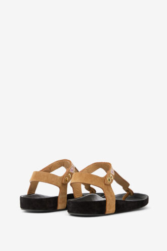 Enore broderte skinnsandaler